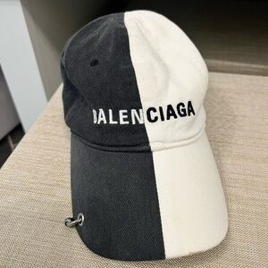 Two tone Balenciaga hat - size large - adjustable strap - worn one time
